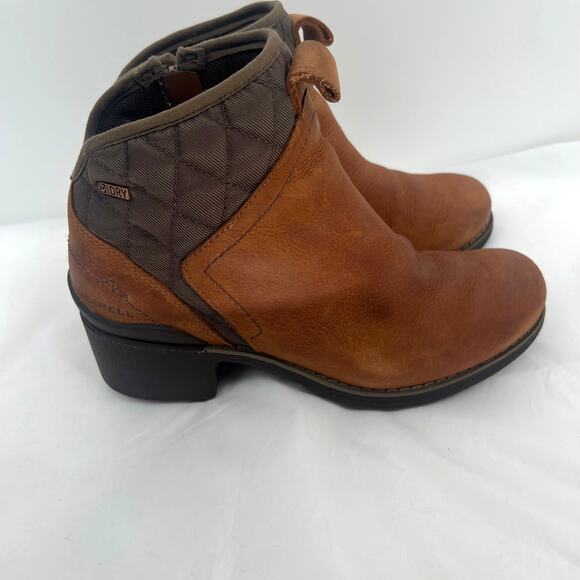 MERRELL Woman's  Chateau Mid Pull Waterproof boots 6.5  Campy Western Insulated - Picture 3 of 8